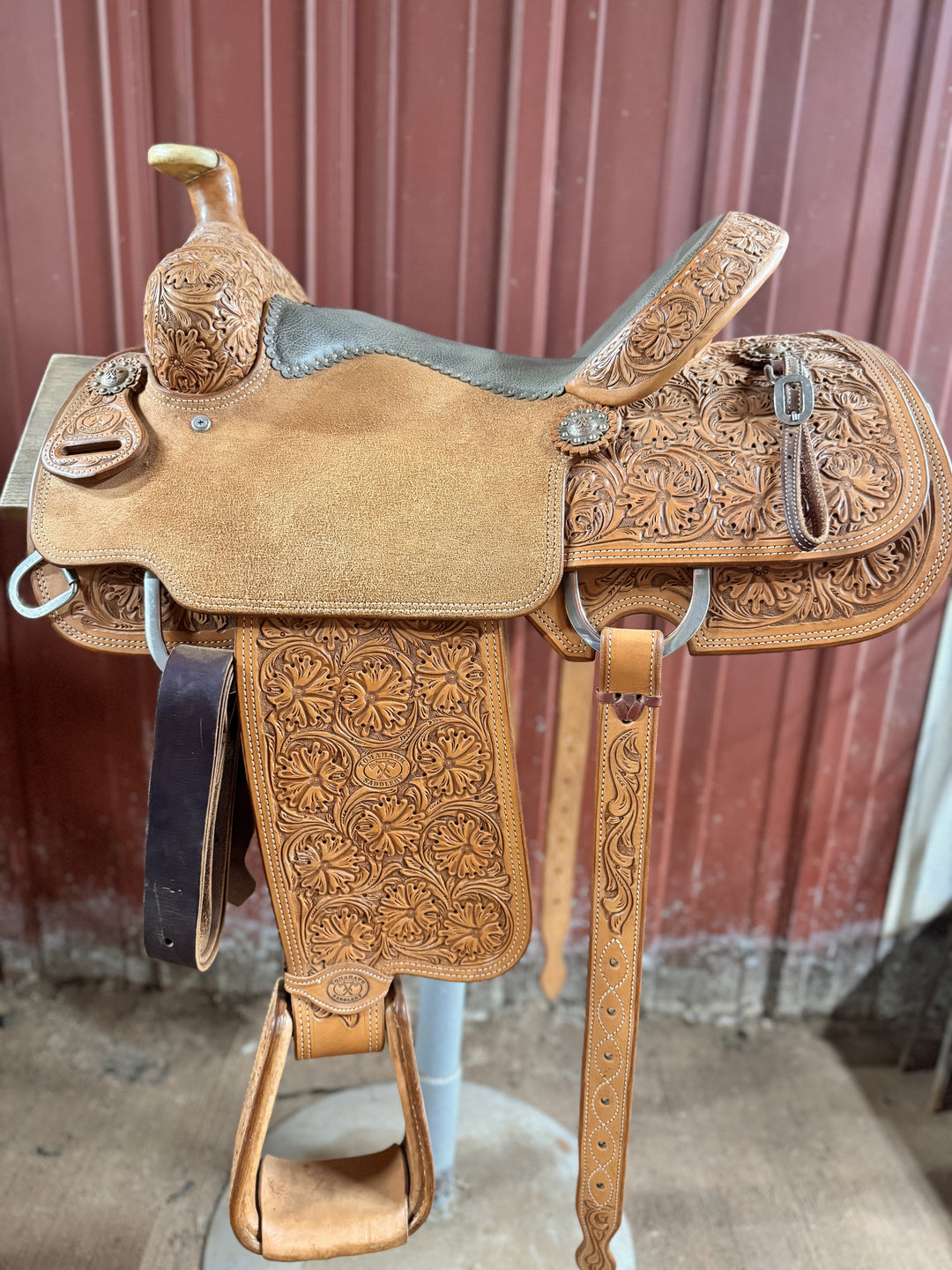 Saddle 15” Cactus 7/8 Tooled