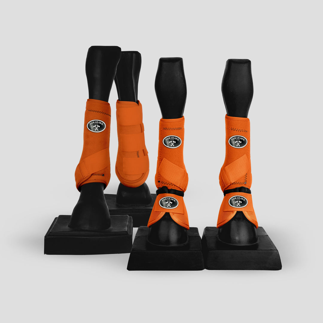 Orange Sport Boots- Full set with Bell Boots