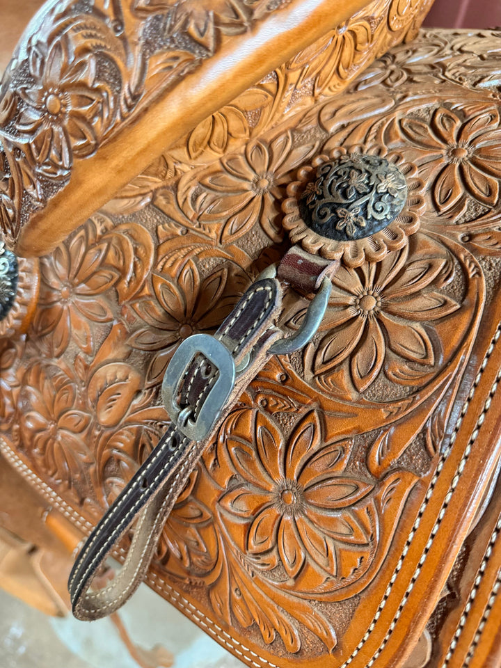 Saddle 14.5 Olin Young 3/4 Tooled