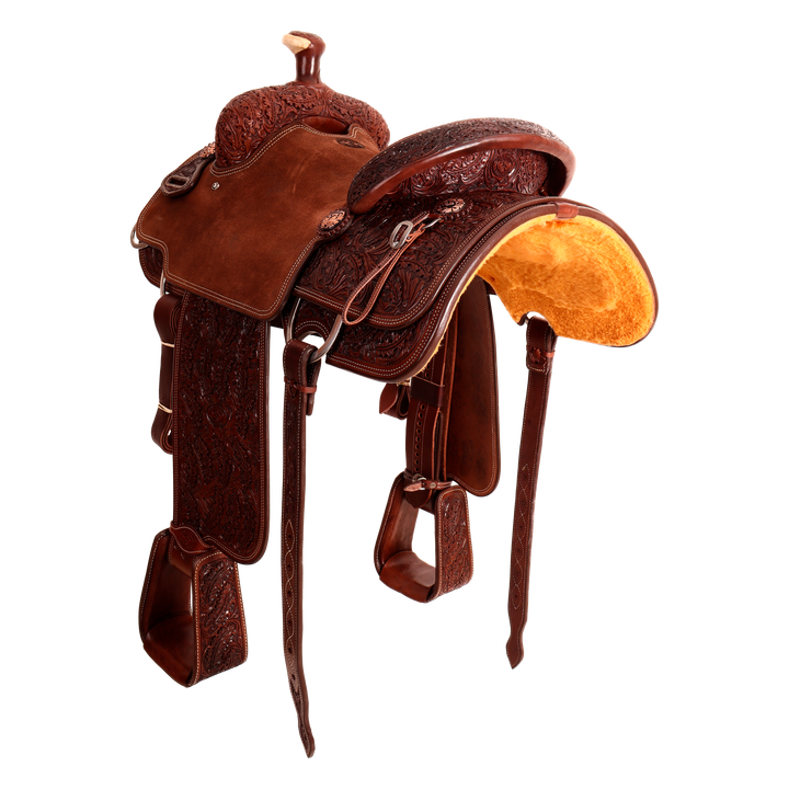 Saddle 14.5 OLIN YOUNG 7/8 Tooled