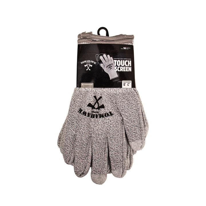 Touch Screen Grey Gloves - 10x Units Pack